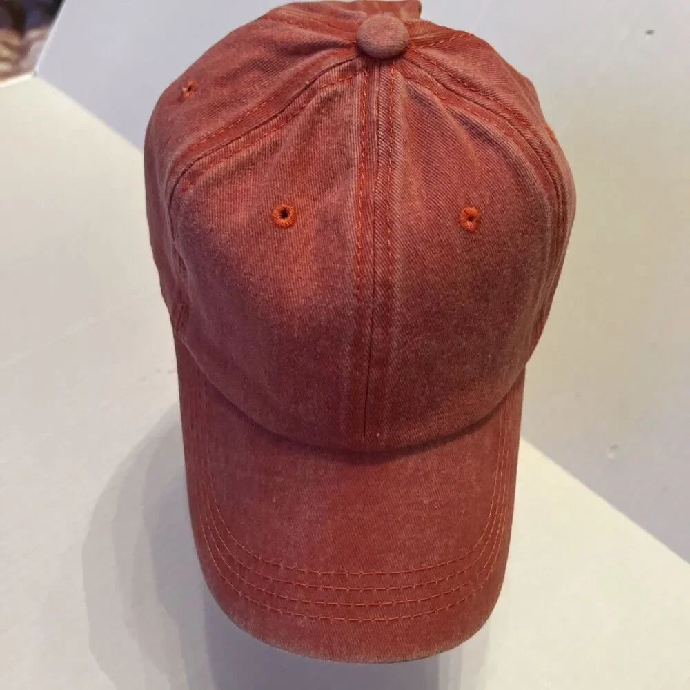 Lift Down Cap Classic S-M Orange Adjustable Strap 100% Cotton NWOT